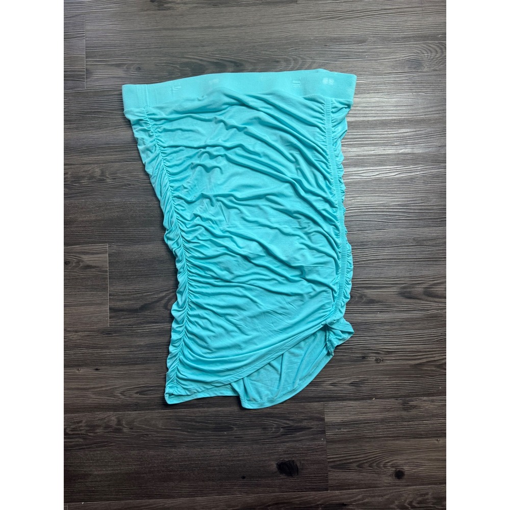 Torrid Turquoise Blue Ruched Bodycon Mini Skirt Plus Size 3 3X